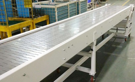 客戶推薦不銹鋼鏈板輸送機廠家，不銹鋼板鏈輸送線，鍍鋅鏈板輸送機